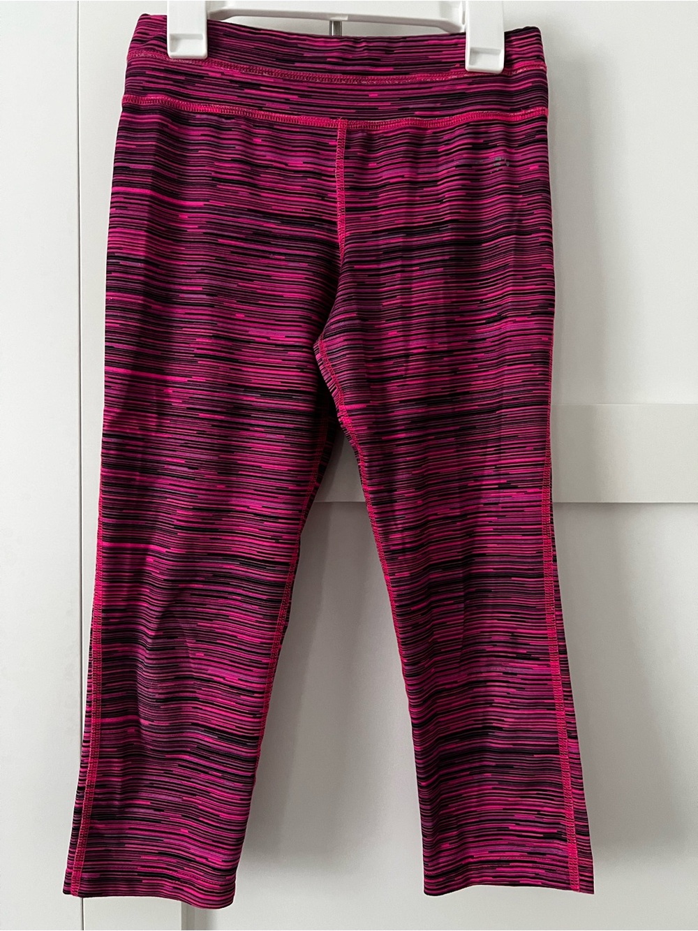Champion Girls' Pink and Black Space-Dye Active Leggings